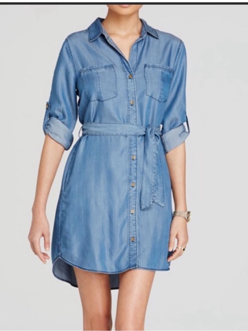 Aqua Denim Shirt dress - Anita Chambray XS
